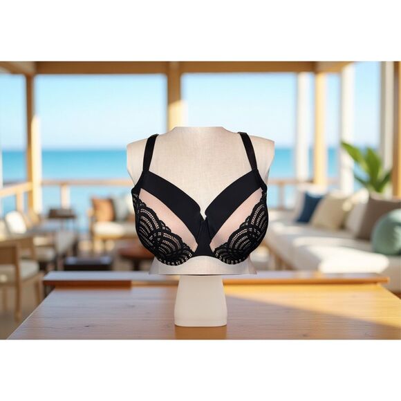 Full Figure Thirdlove Deco Lace Demi Bra Size 40F 40DDD - Picture 1 of 6